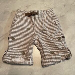 Janie and Jack Brown Striped Shorts